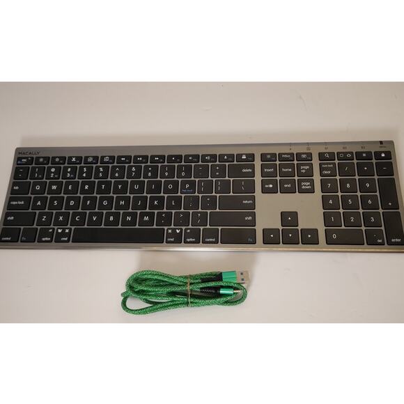 Macally Ultra Slim Keyboard Bluetooth Wireless Silver Computer Keys Online - Picture 4 of 6